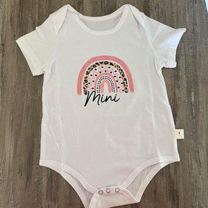 New MINI rainbow Baby Onesie